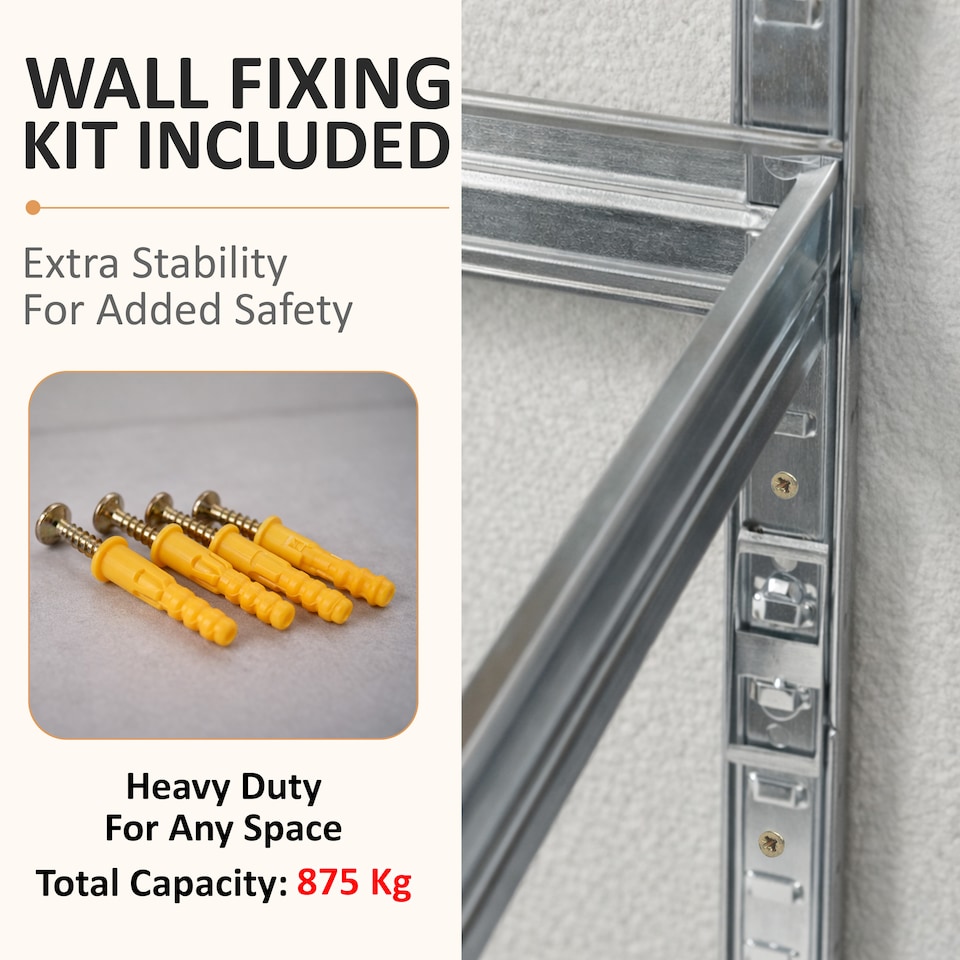image 1 of Racking Shelf Heavy Duty 5 Tier Garage Shelving Storage Shelves Unit 180x90x40cm