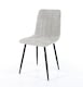 image 3 of Aspen White 120cm Rectangular Dining Table with 4 Straight Stitch Upholstered Fabric Chairs - Modern Dining Set | Grey | Light Grey | One Size | 1