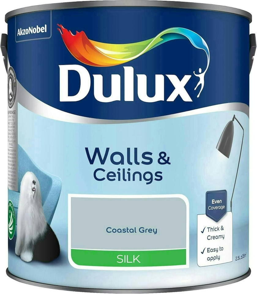 image 1 of Dulux Silk 2.5L Coastal Grey