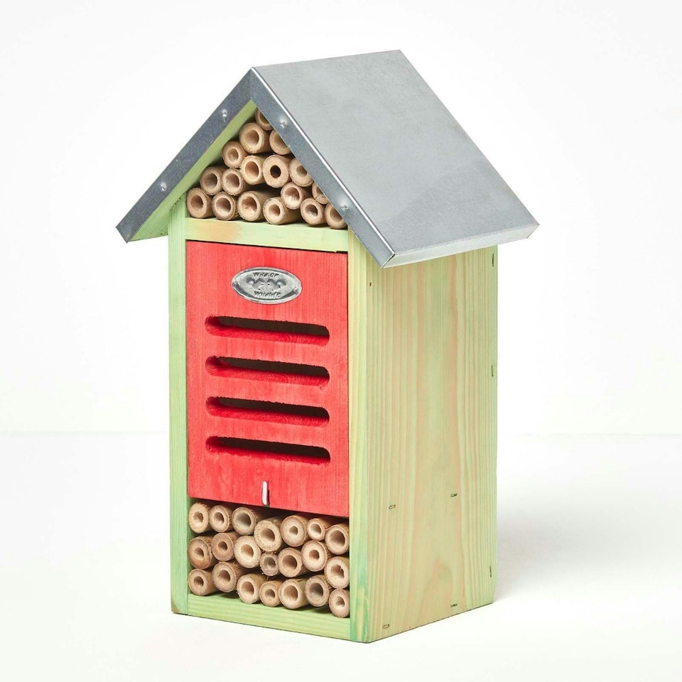 image 1 of Homescapes Real Wood Bug Hotel Insect House | Multi