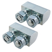 2pk Lift Off Knuckle Hinge M8 Studs Brass Pin 16x30mm Heavy Duty Industrial Silver