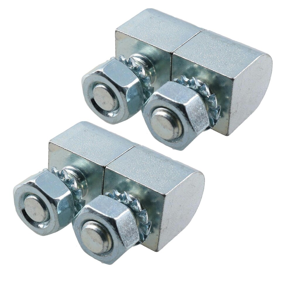 image 1 of 2pk Lift Off Knuckle Hinge M8 Studs Brass Pin 16x30mm Heavy Duty Industrial Silver