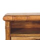 image 5 of Artisan Furniture Solid Wood Bamboo Open Bedside in Amber Oak Finish, 1 Drawer & 1 Shelf, Brown