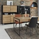 image 5 of High Rock Storage Cabinet in Matt Black/Riviera Oak