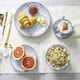 image 3 of Nicola Spring 30 Piece Hand-Printed Dinner Set - Navy