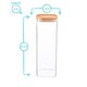image 3 of Argon Tableware Square Glass Storage Jars with Wooden Lids - 2.2 Litre - Pack of 3