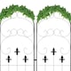 image 7 of Outsunny Set of 2 Metal Trellis for Climbing Plants, Scrolls Design, 45 x 150cm