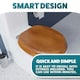 image 4 of Marco Paul Oak Wooden Toilet Seat 18" Brown
