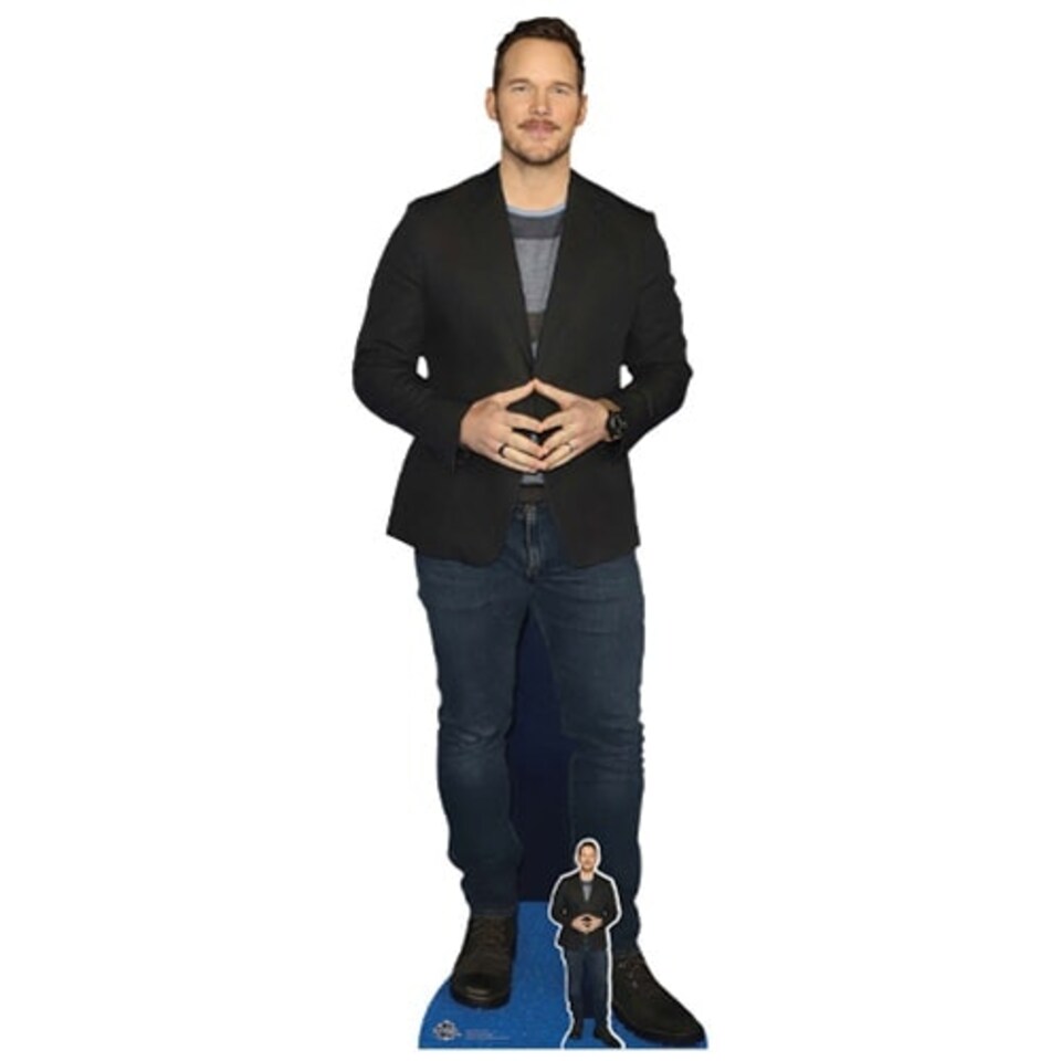 Chris Pratt Black Jacket Lifesize Cardboard Cutout 189cm