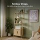 image 2 of VonHaus Landos Bookcase with Sliding Doors and Tambour Finish
