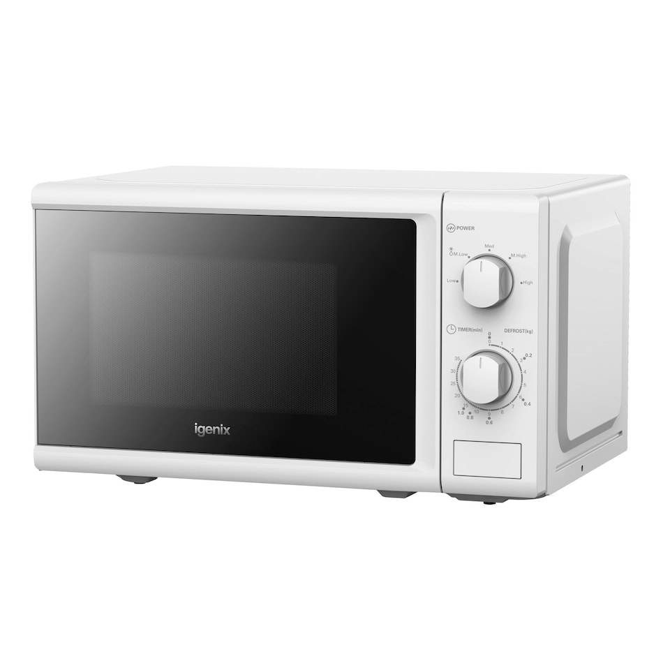 image 1 of Igenix IGM0820W Solo Microwave, 35 Minute Timer, 800W, White