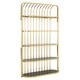 image 2 of Interiors by Premier Elegant Gold Finish Cage Design Bookshelf, Spacious Slimline Bookshelf, Functional Sleek Shelf For Books Gold