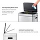 image 5 of Himalaya Recycling Sensor Bin 35L+25L Silver