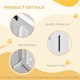 image 6 of PawHut Wooden Freestanding Pet Gate Adjustable w/ Door Lock Safe Barrier White