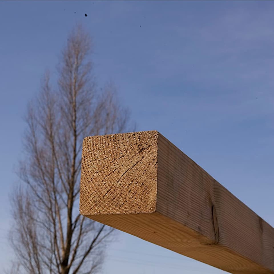 image 1 of Primrose Square 240cm Fence Post Planed and Chamfered Pressure Treated 70mm x 70mm