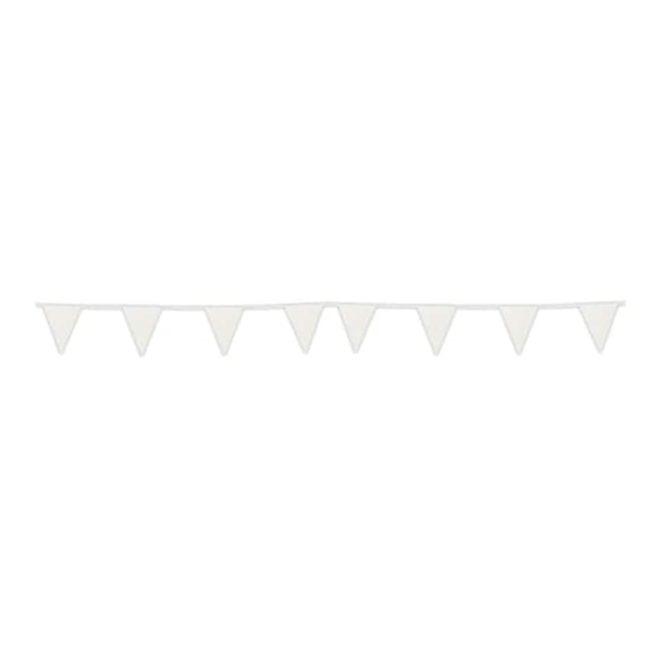 White Glitter Cardboard Pennant Bunting 6m