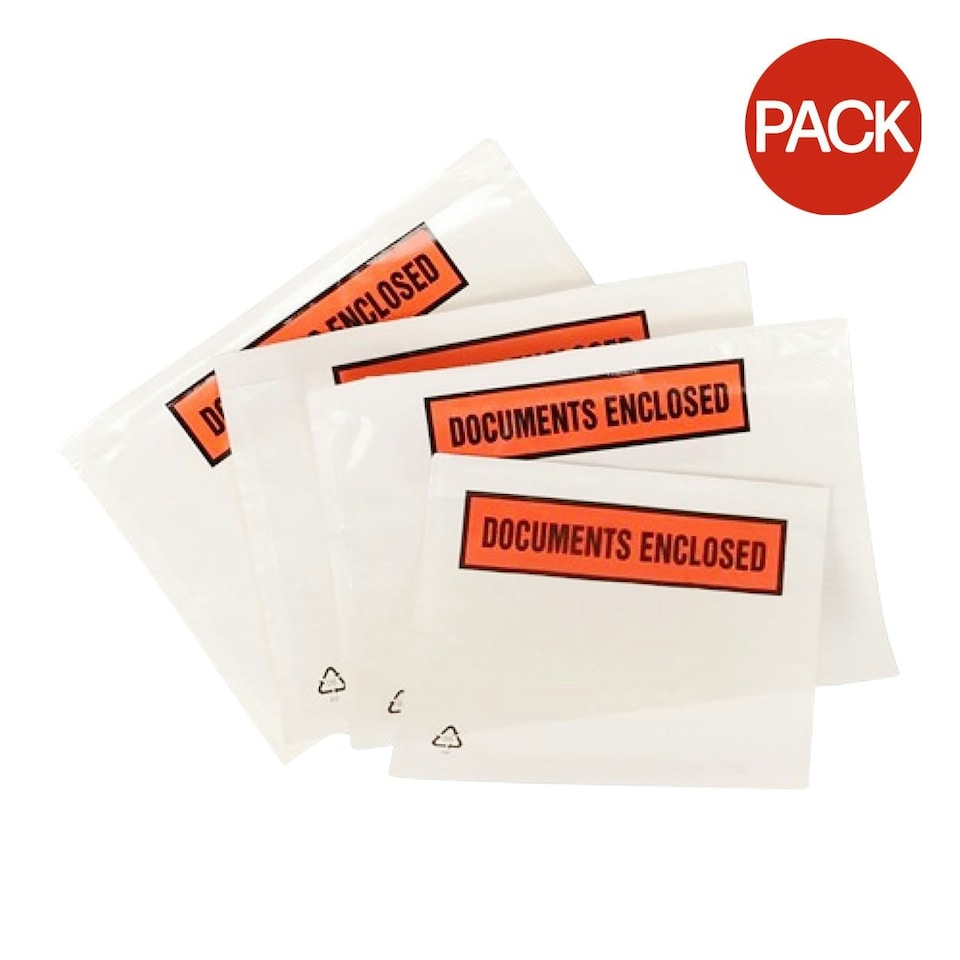 Secure Packing Wallet Labels Packaging Document Wallets (Pack of 1000) - Clear - 105 mm x 148mm ...