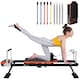 image 1 of Alivio Foldable Pilates Reformer Machine with Adjustable Resistance for Home Gym 440 lbs