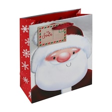 Pack of 12 Christmas Santa Foil Large Gift Bags