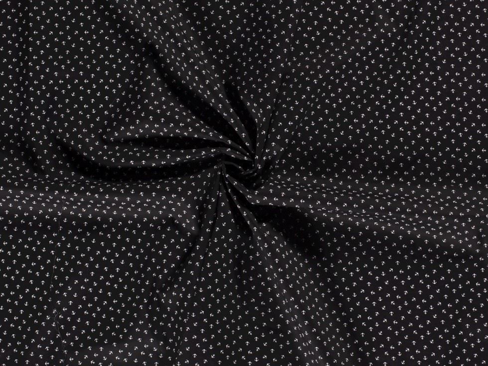 Black 100% Cotton Poplin Fabric for Dressmaking, Quilting, 140cm / 55" Wide - per metre
