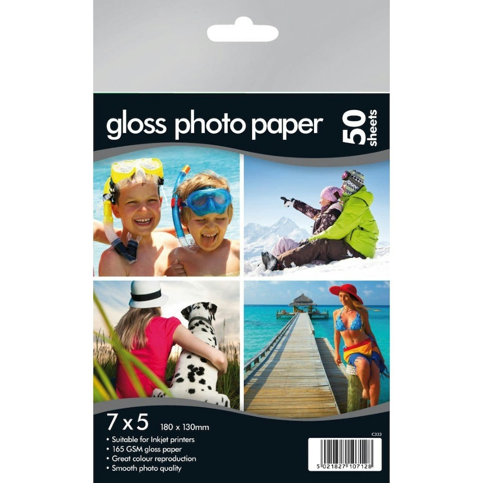 image 1 of 50 7"x5" Gloss Photo Paper 160gsm