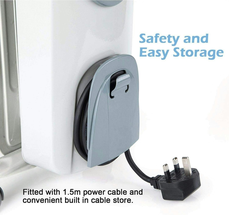 image 1 of PureMate 2500W Oil Filled Radiator With 11 Fins Heating