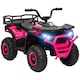 image 1 of AIYAPLAY 12V Kids Electric Ride on ATV, Battery Powered Quad Bike with 4 Suspension Wheels, Forward Reverse Function, Lights, Music, Storage Basket, for Ages 3-5 Years, Pink