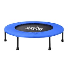 HOMCOM 91cm Fitness Trampoline Exercise, Max Load 100 KG, Blue Black