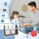 image 7 of HOMCOM Kids Storage Shelf, 2-Tier Kids Book Shelf with 5 Compartments, Anti-Tip Device, Pine Wood Legs, for Nursery, Playroom, Classroom - Grey