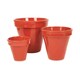 image 1 of Verano Spanish Ceramics Set of 3 Classic Plant Pots - 16-29cm Dipped Red Red