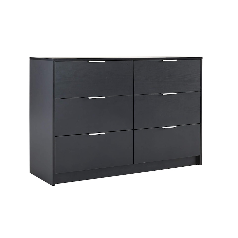 image 1 of Phoenix Chest Of 5 Drawers Bedroom Furniture Clothing Storage Organiser Unit | Black