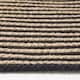 image 4 of Homescapes Linen and Black Handmade Woven Spiral Braided Rug - 120 cm Round