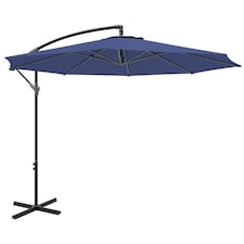 Outsunny 3(m) Garden Banana Parasol Cantilever Umbrella w/Crank& Base 