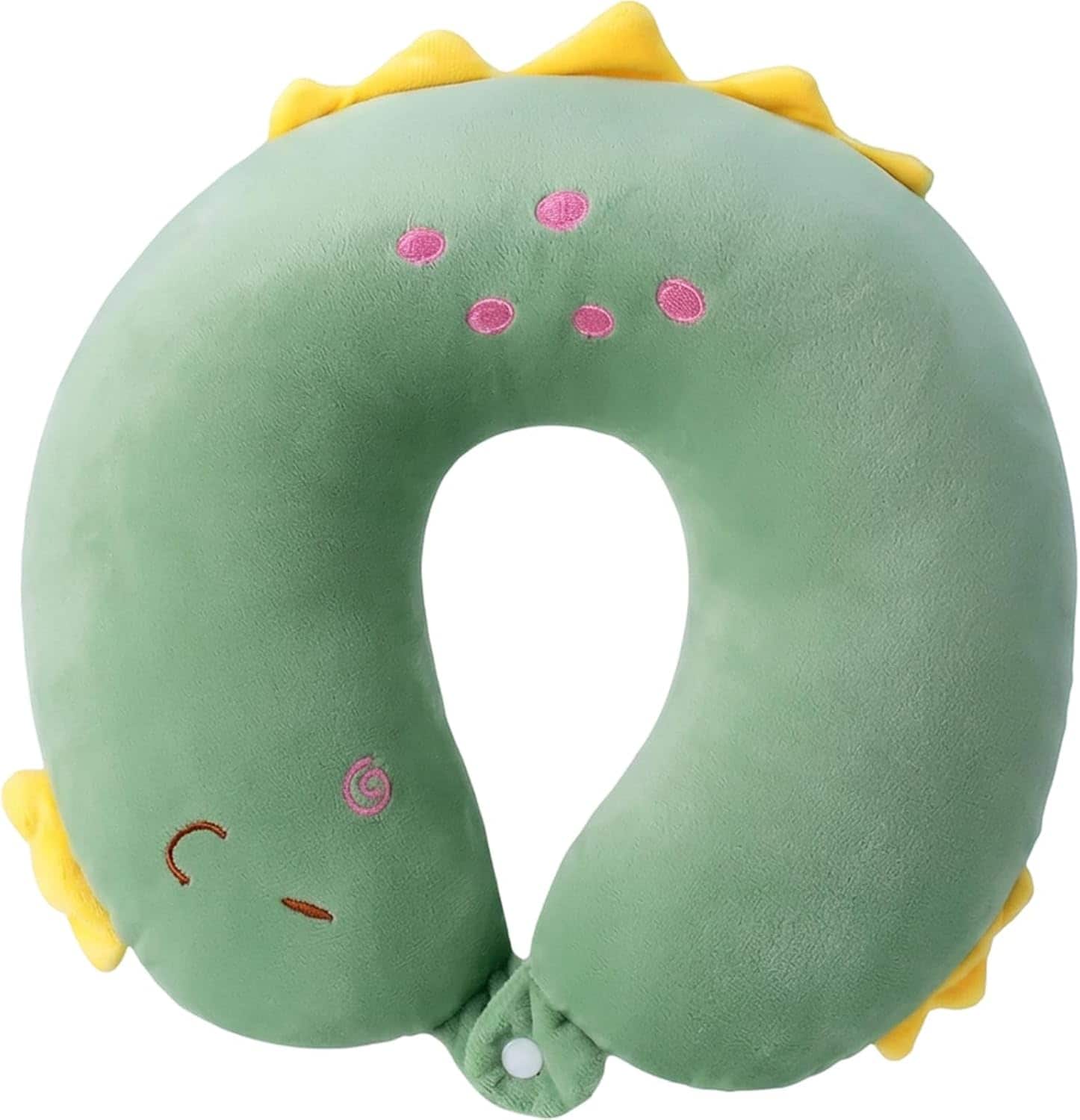 Travel Pillow, Dinosaur Cartoon Neck Support for Travel and Office Use, U-Shape Design for Airplane and Car Journeys, Measuring 30x28 cm for Comfortab