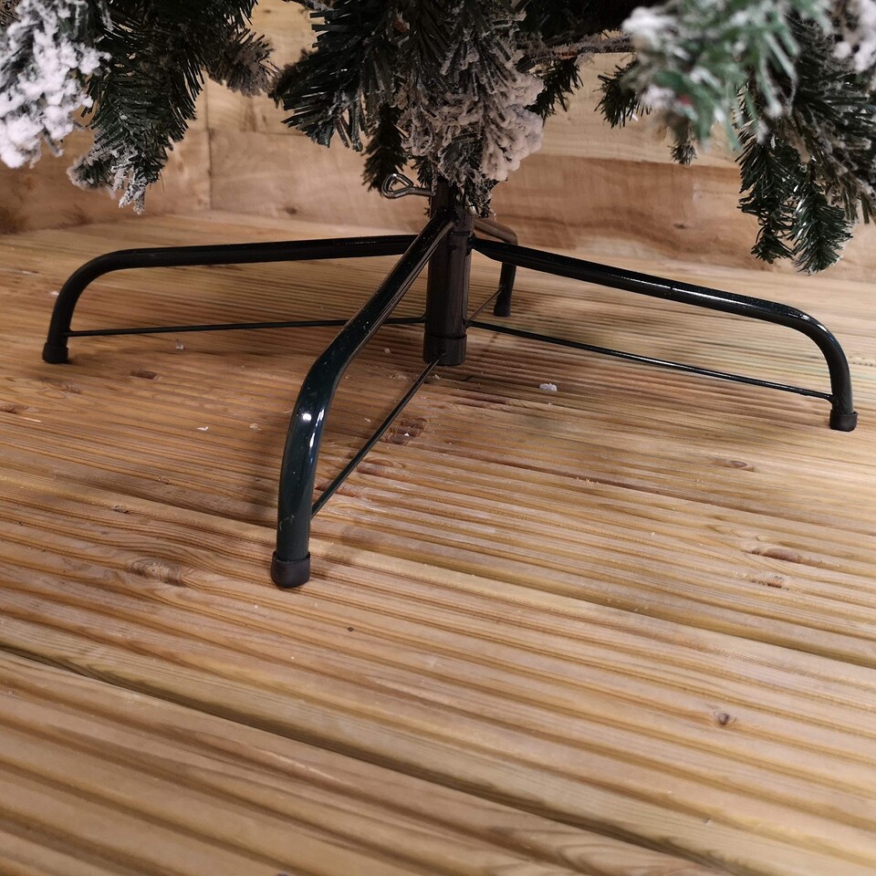 image 1 of 7ft (2.1m) Premier Spiral Snow Flocked Christmas Tree