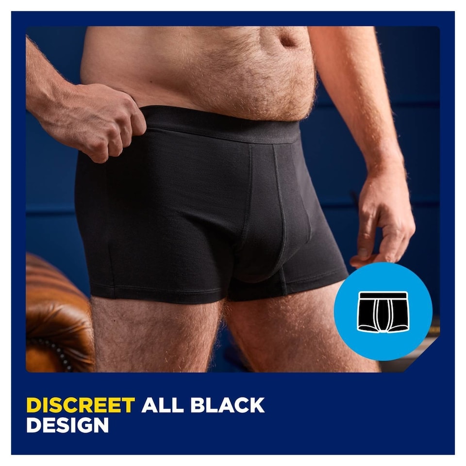 image 1 of TENA MEN Washable and Reusable Protective Boxer Black XXL 40x1p