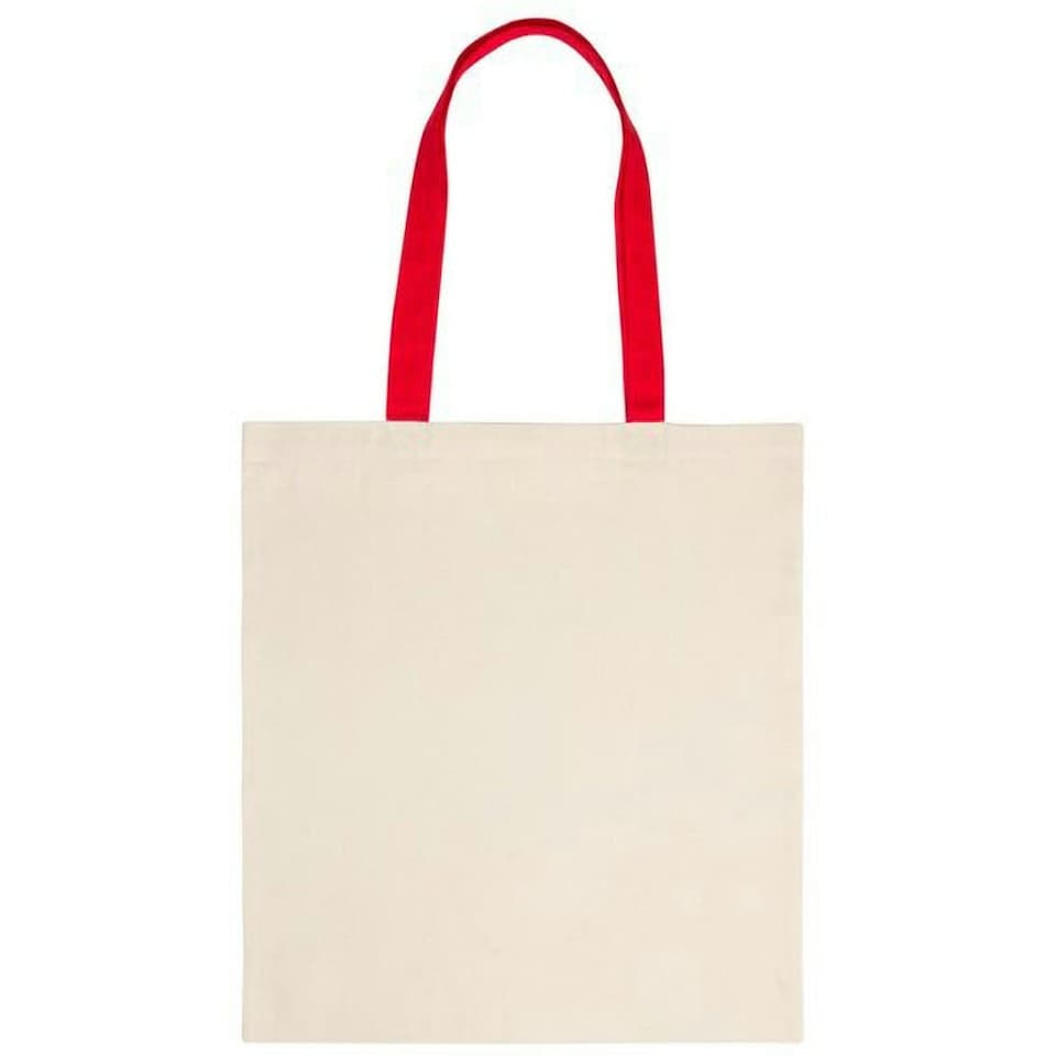 image 1 of Bullet Nevada Cotton Tote (Pack Of 2) - Natural/Red - One Size | Cream