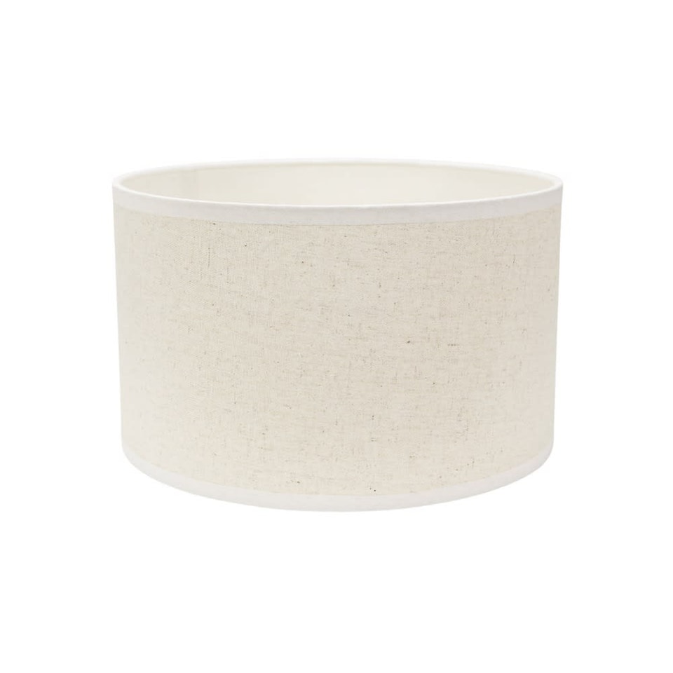 image 1 of ValueLights Eva Natural Linen Fabric White Trim Small Light Shade | Multi