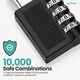 image 3 of 4-Digit Coded Padlock, Black Heavy-Duty Combination Padlock - 3pcs