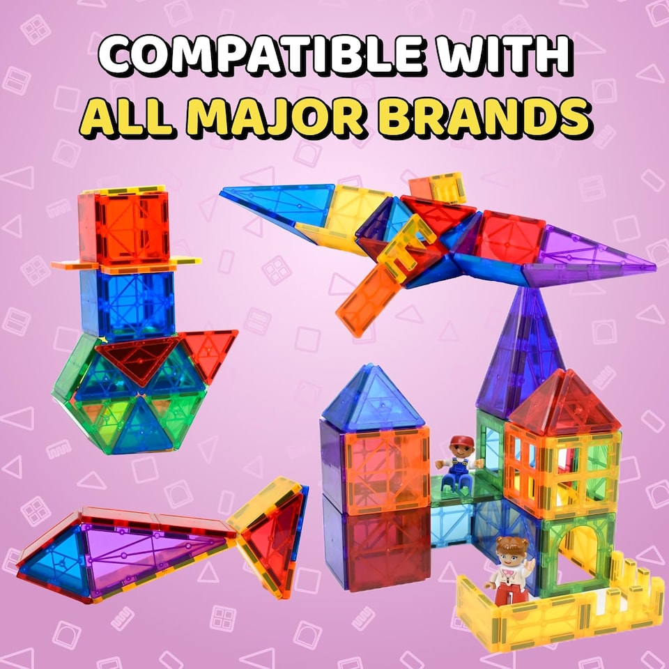 image 1 of Science Kidz 52 Piece Magnetic Tiles Set