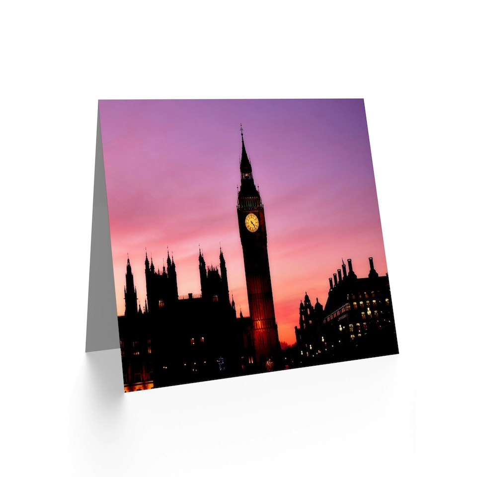 image 1 of Big Ben Palace Westminster Clock London Art Card