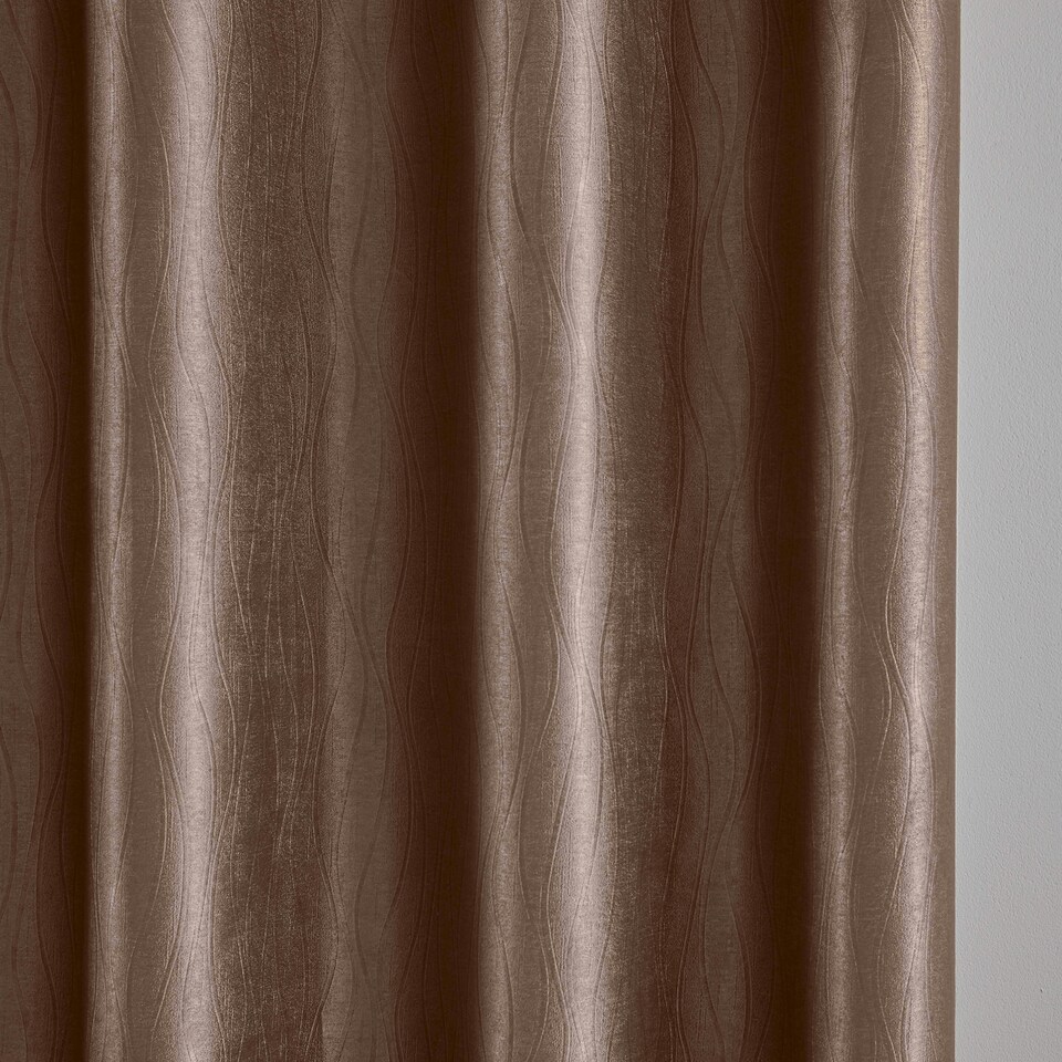 image 1 of Goodwood Bronze Curtains 46 x 54 inch (117 x 137 cm) Room Darkening Eyelet Thermal Noise Reducing Curtains for Bedroom and Living Room