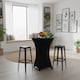 image 7 of Stretch Cocktail Bar Fitted Table Cloth Cover Skirt Spandex Decorative | Black | 4xBlack
