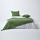 image 4 of Homescapes Cotton Rajput Ribbed Dark Olive  Cushion  Cover - 45 x 45cm | Green | 45 x 45 cm | 1