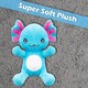 image 9 of Sitting Axolotl Soft Toy Cute Plushie Huggable Cuddly Stuffed Toy 20cm Blue