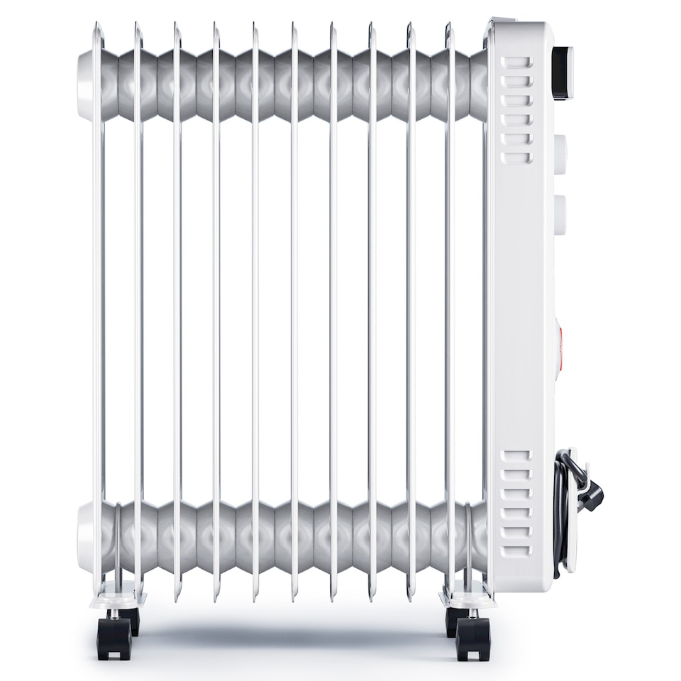 image 1 of Pro Breeze 2500W Compact Oil Filled Radiator Heater with 11 Fins and Thermostat Control
