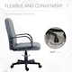 image 4 of HOMCOM PU Leather Office Chair Swivel Home Mid-Back Computer Desk Chair, Grey