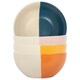 image 1 of Nicola Spring Dipped Stoneware Cereal Bowls - 16.5cm - 4 Colours Multi