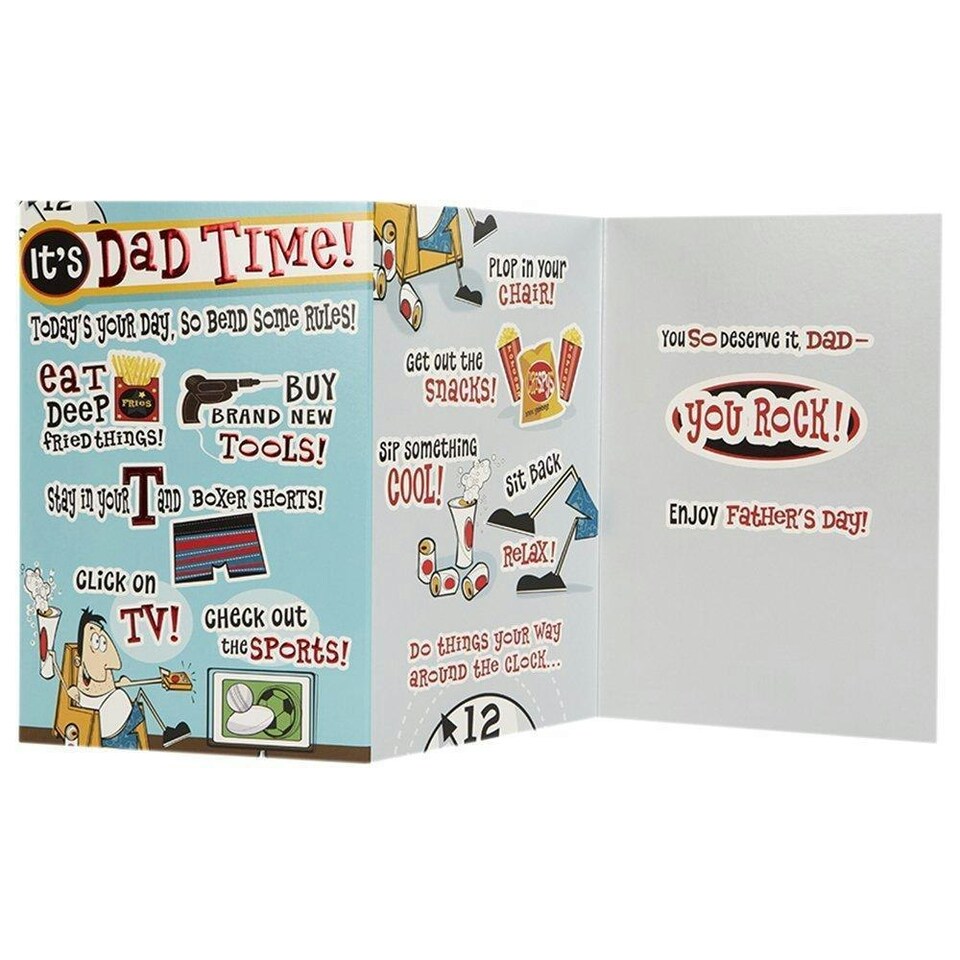 image 1 of Father's Day You Rock Humour 3 Fold Card