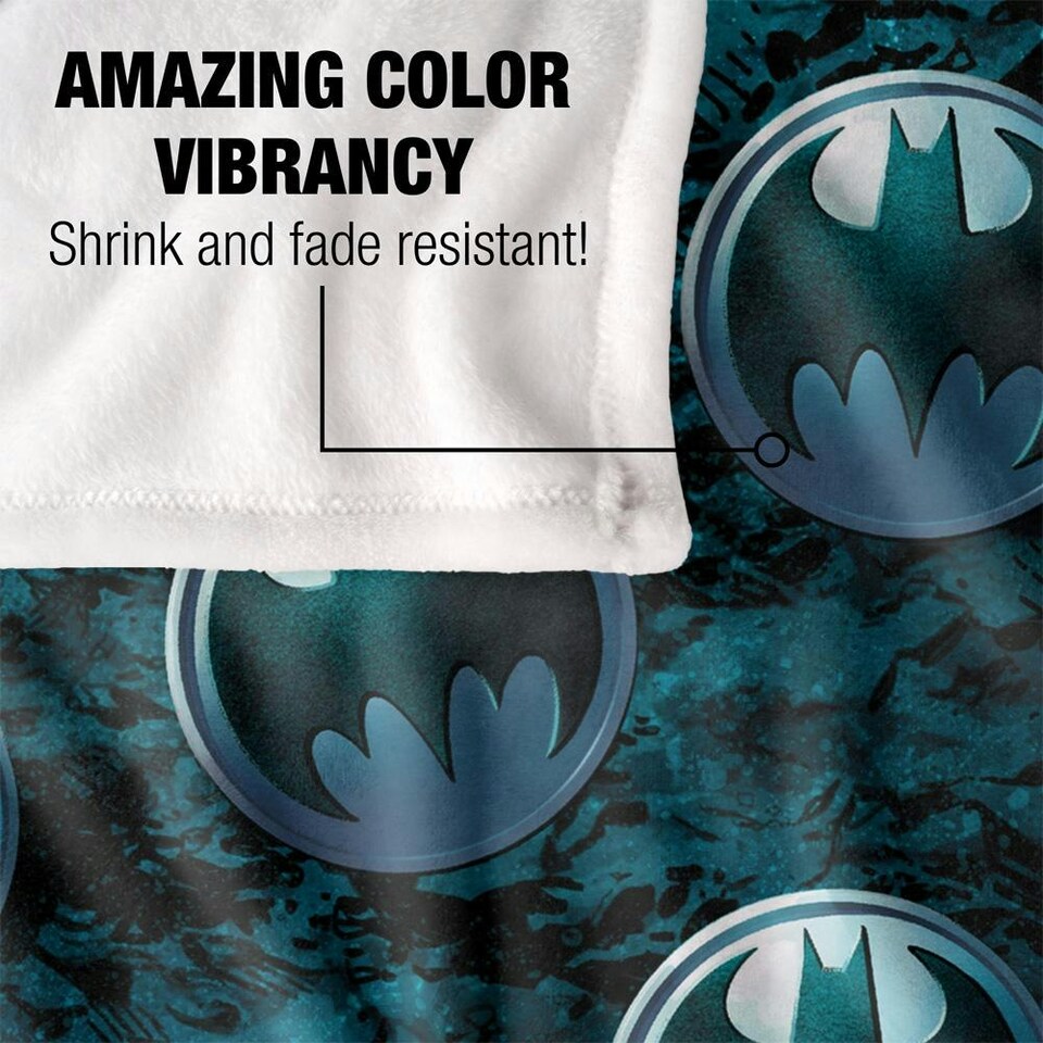 image 1 of Batman Repeat Logo Blanket - Multicoloured - One Size